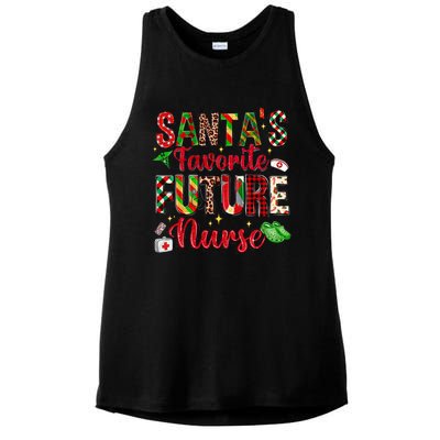 SantaS Favorite Future Nurse Buffalo Plaid Christmas Gift Ladies PosiCharge Tri-Blend Wicking Tank