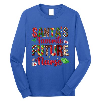 SantaS Favorite Future Nurse Buffalo Plaid Christmas Gift Long Sleeve Shirt