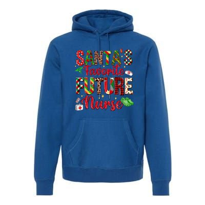 SantaS Favorite Future Nurse Buffalo Plaid Christmas Gift Premium Hoodie