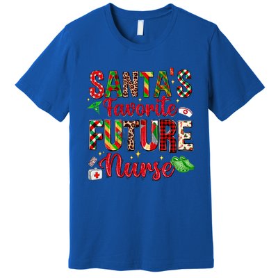 SantaS Favorite Future Nurse Buffalo Plaid Christmas Gift Premium T-Shirt