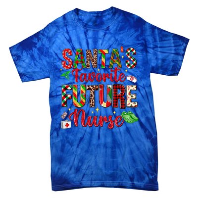 SantaS Favorite Future Nurse Buffalo Plaid Christmas Gift Tie-Dye T-Shirt