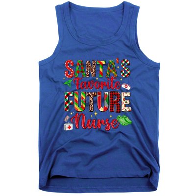 SantaS Favorite Future Nurse Buffalo Plaid Christmas Gift Tank Top