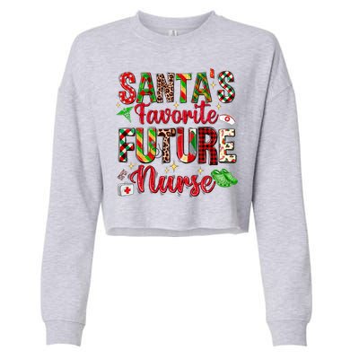 SantaS Favorite Future Nurse Buffalo Plaid Christmas Gift Cropped Pullover Crew