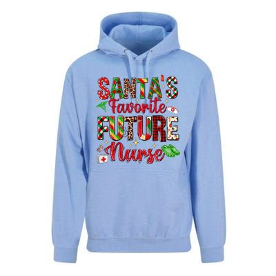 SantaS Favorite Future Nurse Buffalo Plaid Christmas Gift Unisex Surf Hoodie