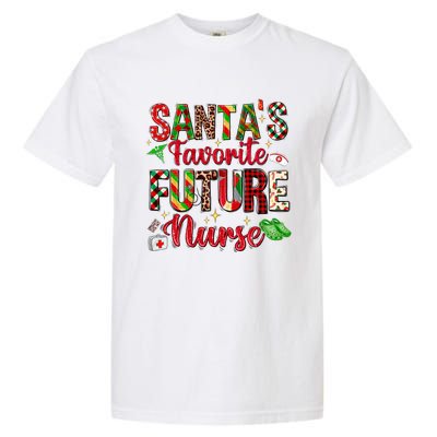 SantaS Favorite Future Nurse Buffalo Plaid Christmas Gift Garment-Dyed Heavyweight T-Shirt