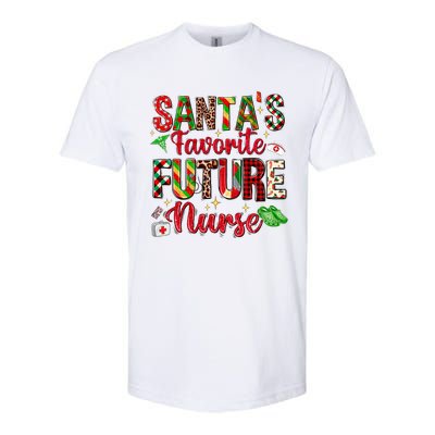 SantaS Favorite Future Nurse Buffalo Plaid Christmas Gift Softstyle CVC T-Shirt