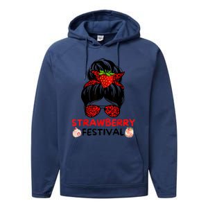 Strawberry Festival Fruit Lover Mom Girl Cute Gifts Performance Fleece Hoodie