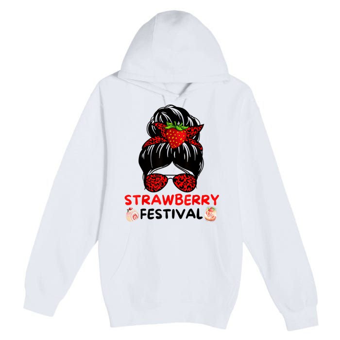 Strawberry Festival Fruit Lover Mom Girl Cute Gifts Premium Pullover Hoodie