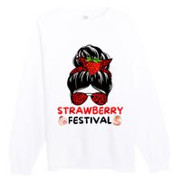 Strawberry Festival Fruit Lover Mom Girl Cute Gifts Premium Crewneck Sweatshirt