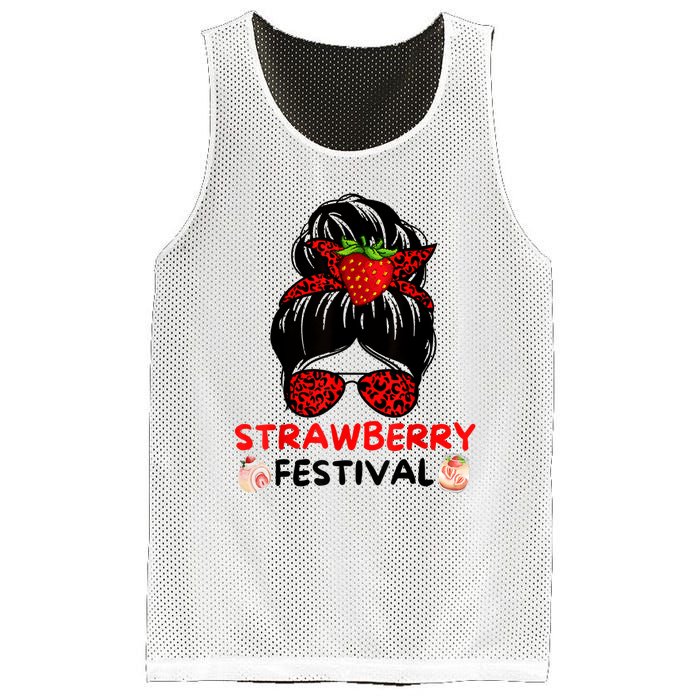 Strawberry Festival Fruit Lover Mom Girl Cute Gifts Mesh Reversible Basketball Jersey Tank