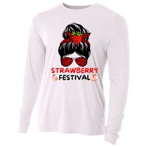 Strawberry Festival Fruit Lover Mom Girl Cute Gifts Cooling Performance Long Sleeve Crew