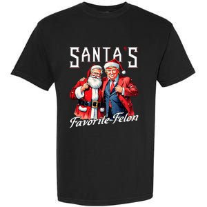 SantaS Favorite Felon Santa Claus Trump Christmas Pajamas Garment-Dyed Heavyweight T-Shirt