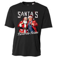 SantaS Favorite Felon Santa Claus Trump Christmas Pajamas Cooling Performance Crew T-Shirt