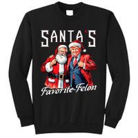 SantaS Favorite Felon Santa Claus Trump Christmas Pajamas Sweatshirt