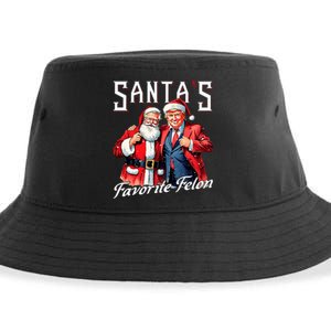 SantaS Favorite Felon Santa Claus Trump Christmas Pajamas Sustainable Bucket Hat