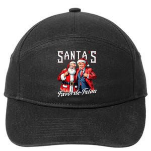 SantaS Favorite Felon Santa Claus Trump Christmas Pajamas 7-Panel Snapback Hat