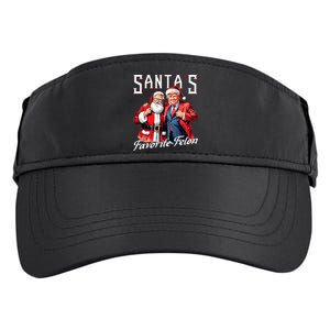 SantaS Favorite Felon Santa Claus Trump Christmas Pajamas Adult Drive Performance Visor