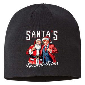 SantaS Favorite Felon Santa Claus Trump Christmas Pajamas Sustainable Beanie