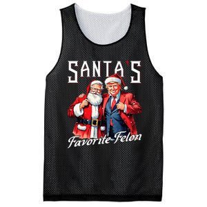 SantaS Favorite Felon Santa Claus Trump Christmas Pajamas Mesh Reversible Basketball Jersey Tank