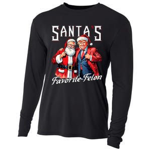 SantaS Favorite Felon Santa Claus Trump Christmas Pajamas Cooling Performance Long Sleeve Crew