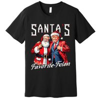 SantaS Favorite Felon Santa Claus Trump Christmas Pajamas Premium T-Shirt