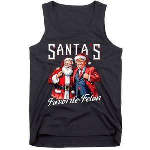 SantaS Favorite Felon Santa Claus Trump Christmas Pajamas Tank Top