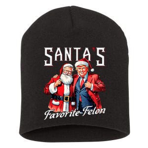 SantaS Favorite Felon Santa Claus Trump Christmas Pajamas Short Acrylic Beanie