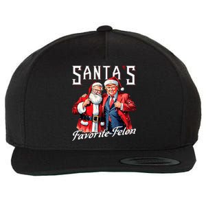 SantaS Favorite Felon Santa Claus Trump Christmas Pajamas Wool Snapback Cap