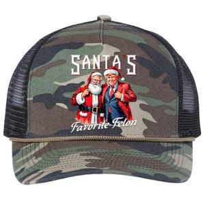 SantaS Favorite Felon Santa Claus Trump Christmas Pajamas Retro Rope Trucker Hat Cap