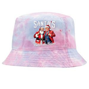 SantaS Favorite Felon Santa Claus Trump Christmas Pajamas Tie-Dyed Bucket Hat