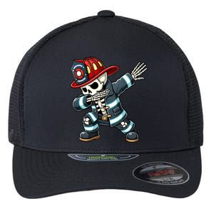 Skeleton Funny Fire Firefighter Dabbing Halloween Costume Meaningful Gift Flexfit Unipanel Trucker Cap