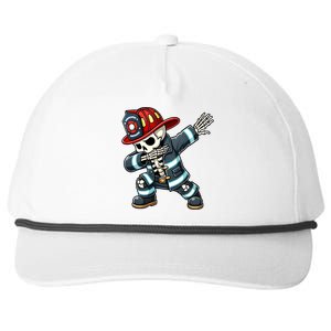 Skeleton Funny Fire Firefighter Dabbing Halloween Costume Meaningful Gift Snapback Five-Panel Rope Hat