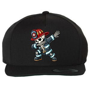 Skeleton Funny Fire Firefighter Dabbing Halloween Costume Meaningful Gift Wool Snapback Cap