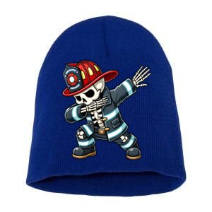 Skeleton Funny Fire Firefighter Dabbing Halloween Costume Meaningful Gift Short Acrylic Beanie