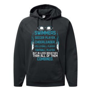 Swimming Facts Funny Water Sports for Swimmer Team Coach Performance Fleece Hoodie