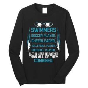 Swimming Facts Funny Water Sports for Swimmer Team Coach Long Sleeve Shirt