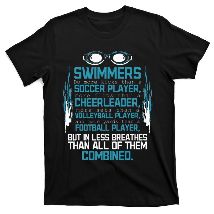 Swimming Facts Funny Water Sports for Swimmer Team Coach T-Shirt