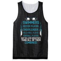 Swimming Facts Funny Water Sports for Swimmer Team Coach Mesh Reversible Basketball Jersey Tank