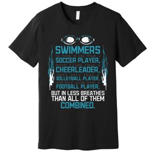 Swimming Facts Funny Water Sports for Swimmer Team Coach Premium T-Shirt