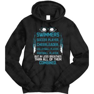 Swimming Facts Funny Water Sports for Swimmer Team Coach Tie Dye Hoodie