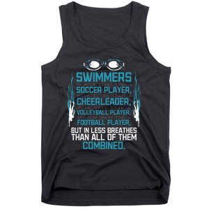 Swimming Facts Funny Water Sports for Swimmer Team Coach Tank Top