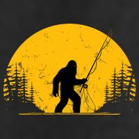 Sasquatch Fly Fishing Vintage Trout Fisherman Funny Hat