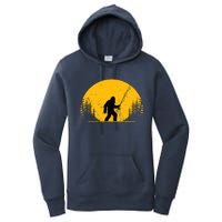 Sasquatch Fly Fishing Vintage Trout Fisherman Funny Women's Pullover Hoodie