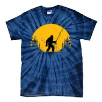 Sasquatch Fly Fishing Vintage Trout Fisherman Funny Tie-Dye T-Shirt