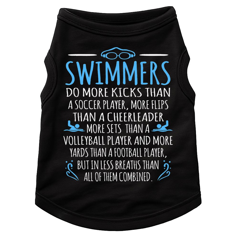Swimmers Facts Funny Swimming Coach Doggie Tank