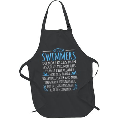 Swimmers Facts Funny Swimming Coach Apron