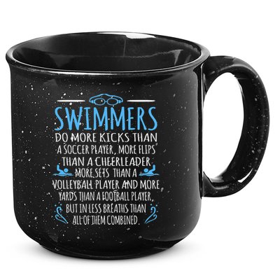 Swimmers Facts Funny Swimming Coach 15oz Campfire Ceramic Mug