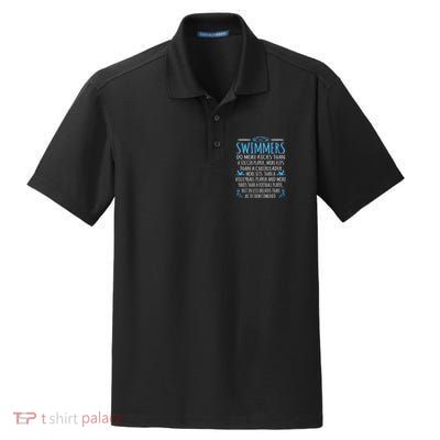 Swimmers Facts Funny Swimming Coach Dry Zone Grid Polo