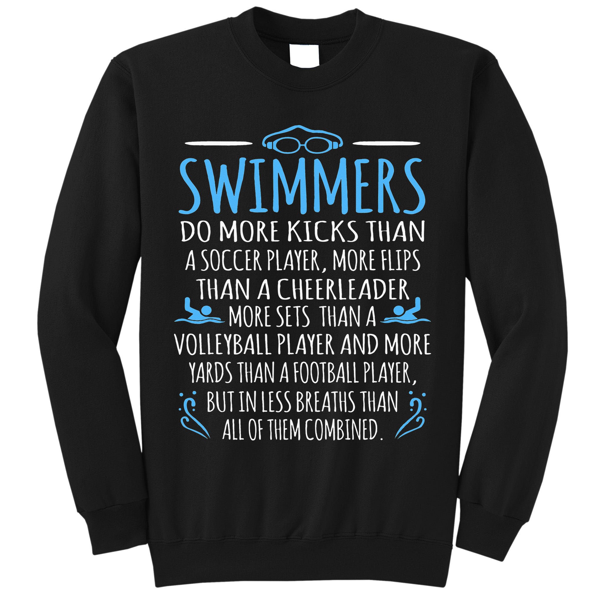Swimmers Facts Funny Swimming Coach Tall Sweatshirt
