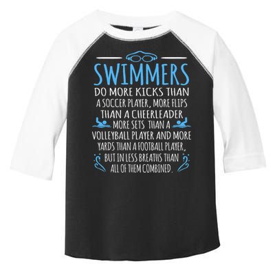 Swimmers Facts Funny Swimming Coach Toddler Fine Jersey T-Shirt